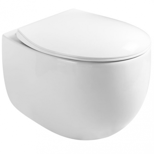 Подвесной унитаз Roxen EGG  Rimless Soft Close 50x37