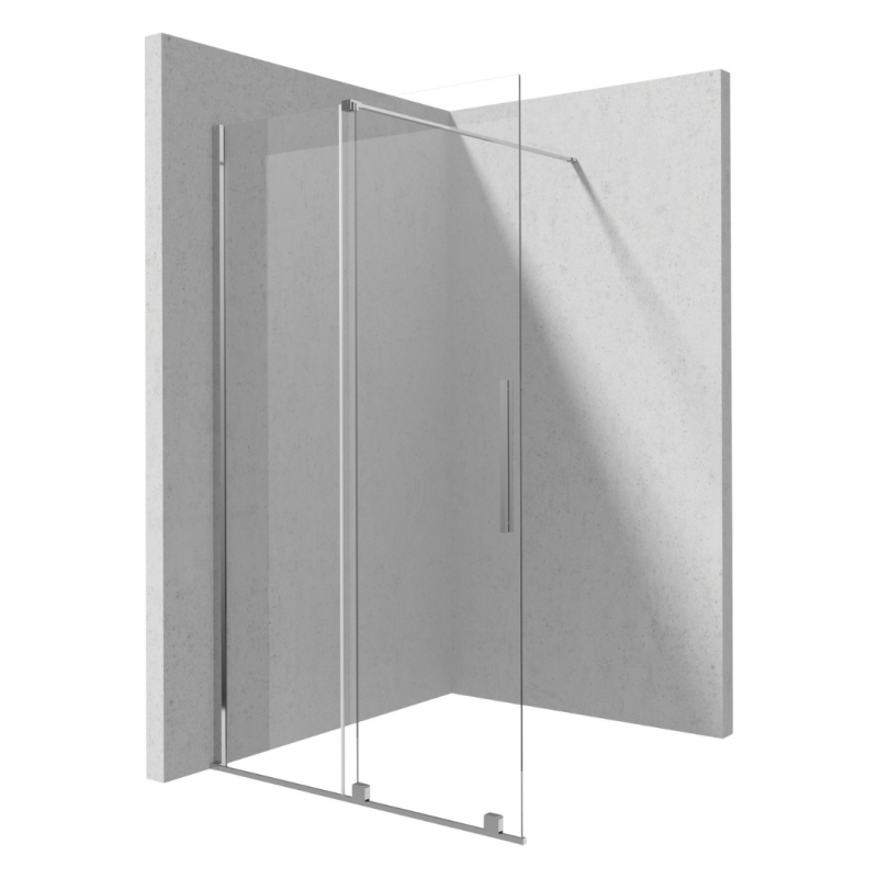 Deante Prizma Walk-In Душевая стенка раздвижная, стекло прозрачное, профиль хром