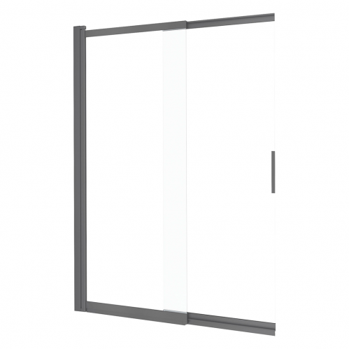 Deante Prizma Штора на ванну, стекло прозрачное, 100*140 см графит