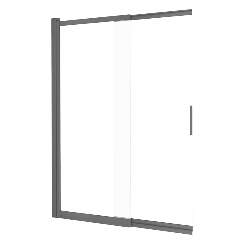 Deante Prizma Штора на ванну, стекло прозрачное, 100*140 см графит