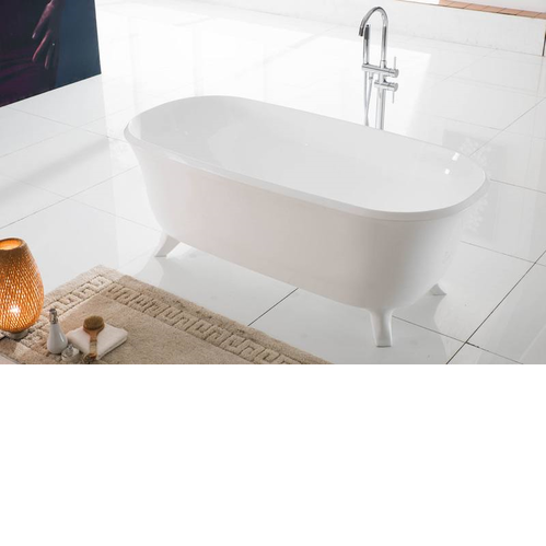 Акриловая ванна BelBagno со сливом-переливом, овальная 1700