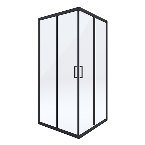 Deante Funkia Кабина квадратная, стекло прозрачное, профиль черный