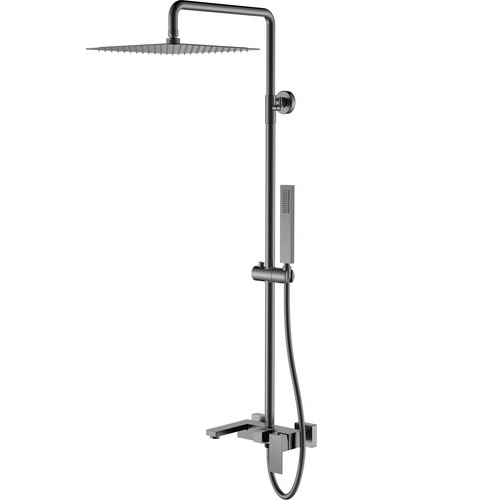 Душевая стойка Boheme Qubic Gun Metal (графит)