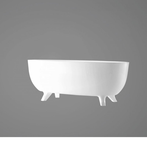 Акриловая ванна BelBagno в комплекте со сливом-переливом, на ножках,1700