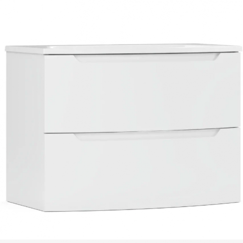 ТУМБА С УМЫВАЛЬНИКОМ ГАННОВЕР НП 80-02, БЕЛЫЙ ГЛЯНЦЕВЫЙ 