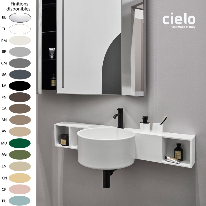 Подвесная раковина Cielo Sella 40x48,5xH20,5 cm bianco gloss white