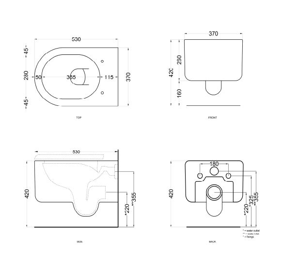 Унитаз подвесной Cielo ITACA В КОМПЛЕКТЕ С КРЕПЕЖАМИ и сидением