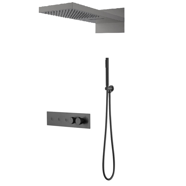 Душевая система Boheme Fusion Termo с термостатом, графит