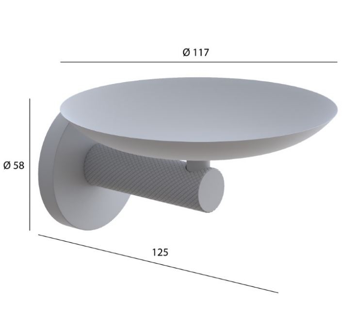 Мыльница Boheme Uno Gun Metall 