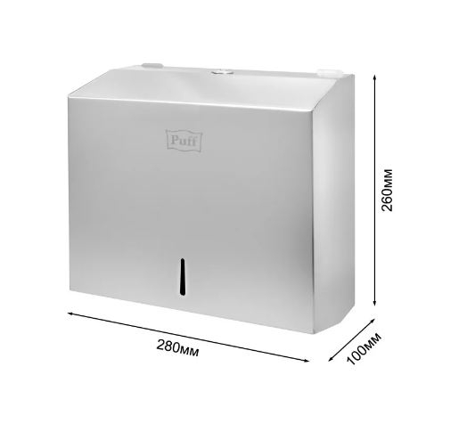 Диспенсер для бумажных полотенец Puff-5610 из нержавейки (универсальный)
