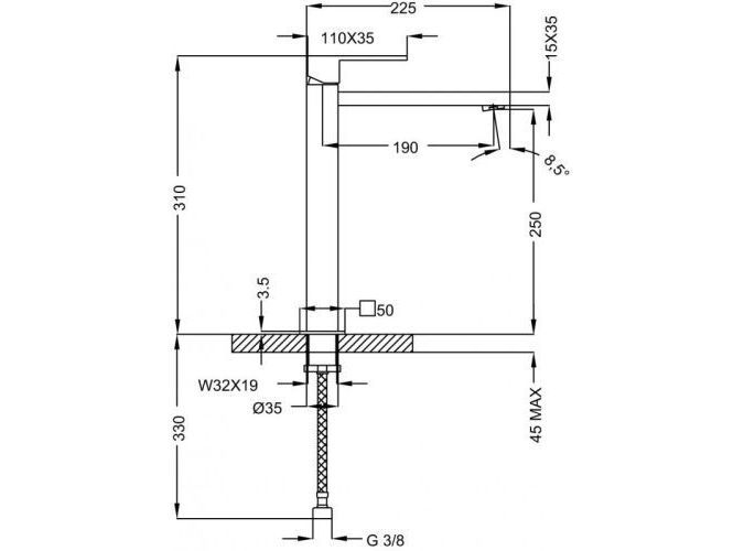 Смеситель для раковины Cezares LEVICO LC1
