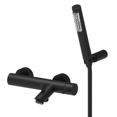 Смеситель Paffoni LIGHT, для ванны/душа с душевой насадкой, черный