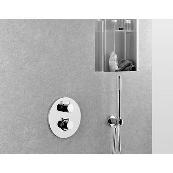 Душевая система для ванны скрытый монтаж с термостатом  Paffoni Light, хром