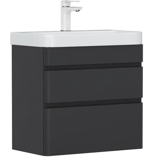 Тумба подвесная Equil Eltoro 60.2Y с умывальником 60 черная матовая