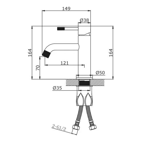 Смеситель для умывальника Vieir V40-OMODEO 
