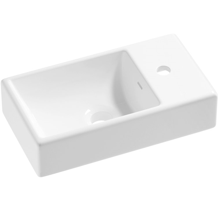 Умывальник накладной / настенный Wellsee WC Area 45x26 белый глянцевый 