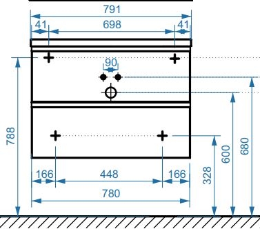 ТУМБА ПОДВЕСНАЯ МИНСК 80-02 с умывальником Порто