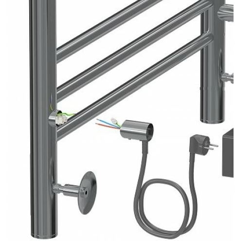 Полотенцесушитель Terminus «Аврора» П8 500х800 электр. КС белый мат. (new встроен диммер).