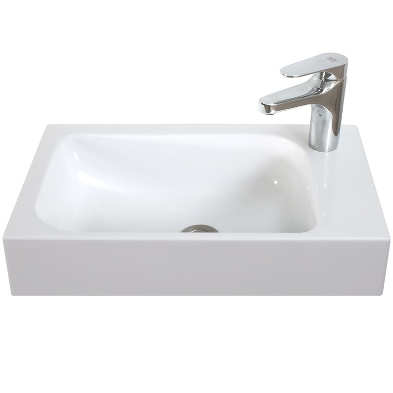 УМЫВАЛЬНИК ТЕМПО 500 без отверстия под смеситель, БЕЛЫЙ МАТОВЫЙ