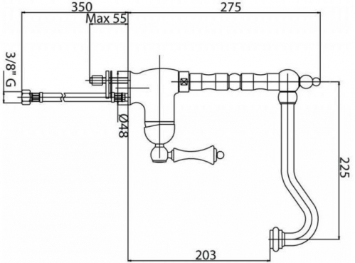 Смеситель для кухни Cezares MARGOT LLM2