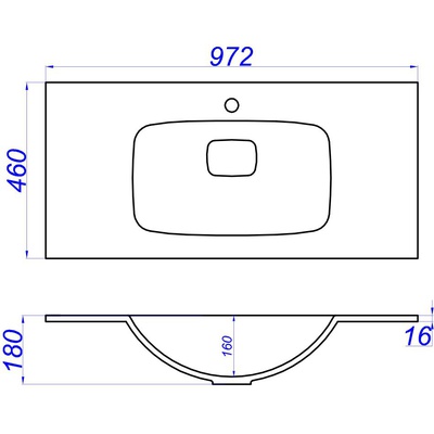 Раковина Aqwella Malaga 100 мебельная