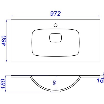 Раковина Aqwella Malaga 100 мебельная