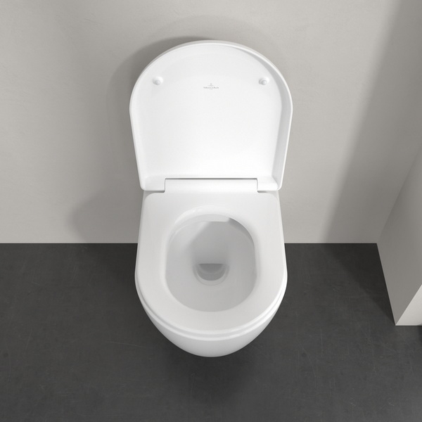 Унитаз подвесной Villeroy& Boch Skyla 37x53, сиденье микролифт, безободковый TwistFlush