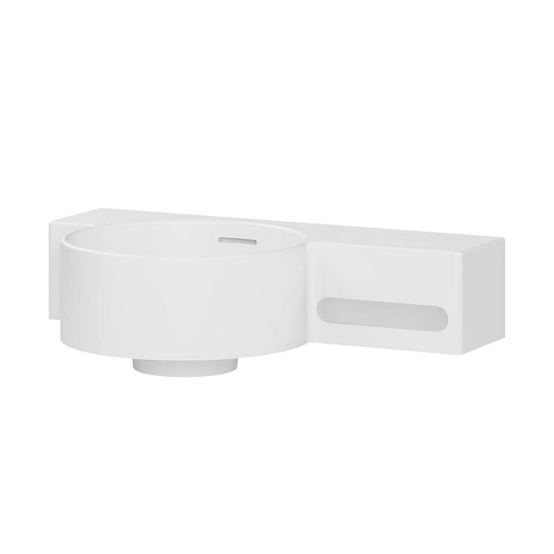 УМЫВАЛЬНИК АВРОРА 550-01, БЕЛЫЙ МАТОВЫЙ SOLID SURFACE