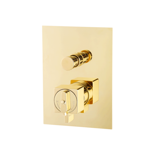 Migliore KVANT GOLD Смеситель термостат скрытого монтажа, 2-х позиционный с девиатором, золото