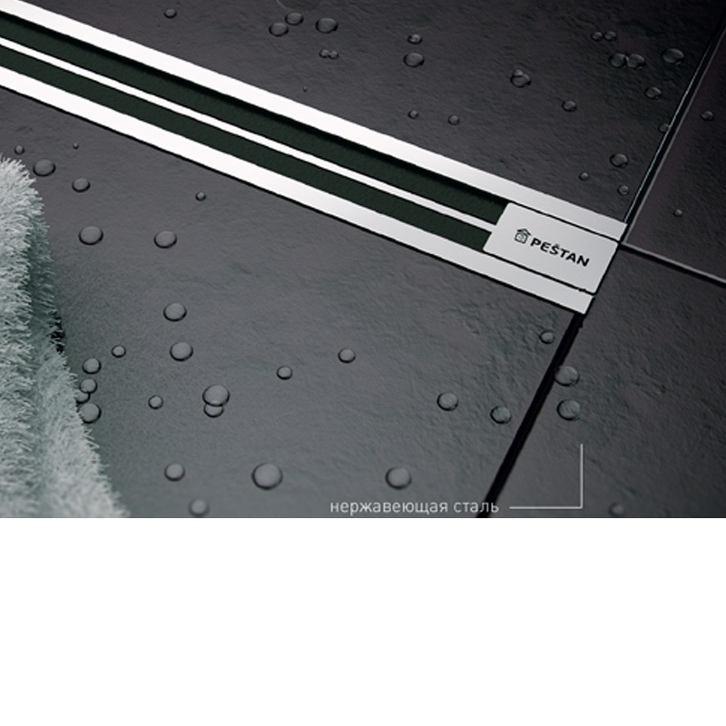 Линейный водоотводящий  желоб Pestan Confluo Slim Line 850 с решеткой (щелевой) .