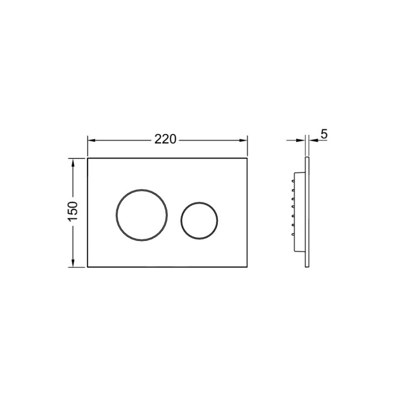 Панель смыва TECEloop пластик черный матовый