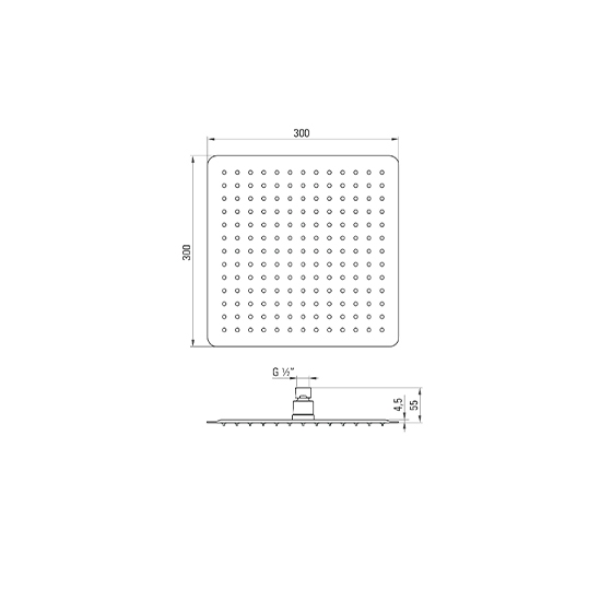 Душевая система скрытого монтажа термостат со смесителем DEANTE BOX NERO, черный