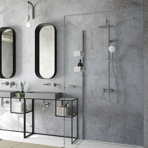 Deante Cascada Agawa Душевая колонна со смесителем для душа, хром