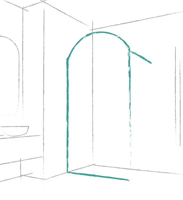 Душевое ограждение Radaway Volta Black II Frame 