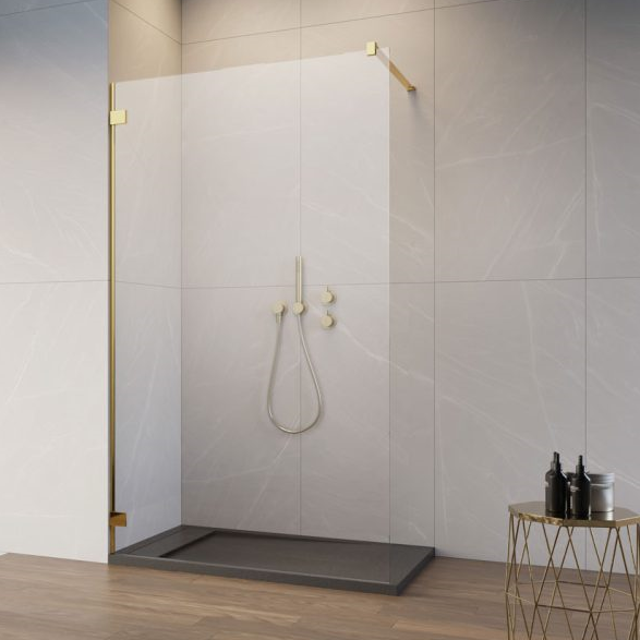 Душевое ограждение Radaway Essenza Pro Walk-in, H-200 см профиль золото