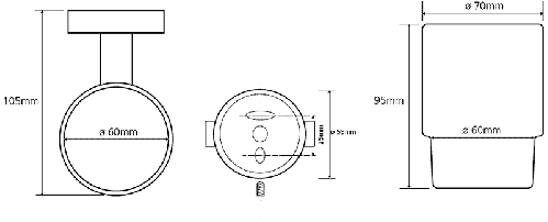 Cтакан Bemeta Neo подвесной нержавеющая сталь