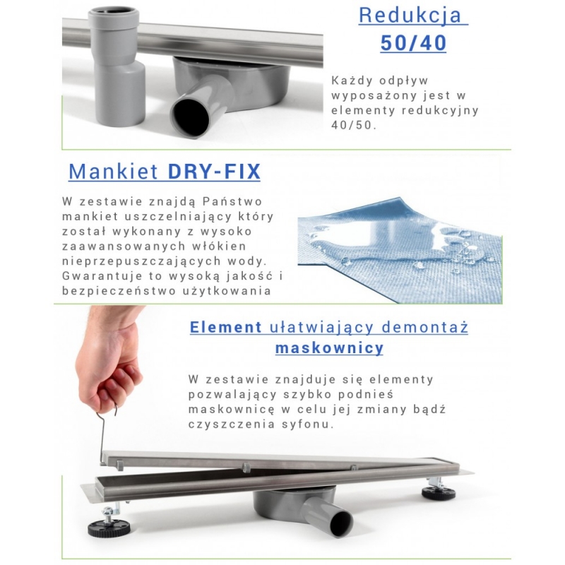 Трап душевой Rea Pure Neo Pro, под плитку