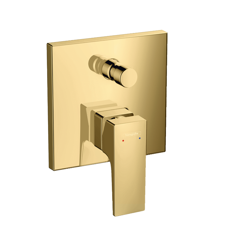 СМЕСИТЕЛЬ НА 2 РЕЖИМА HANSGROHE METROPOL, золото брашированное