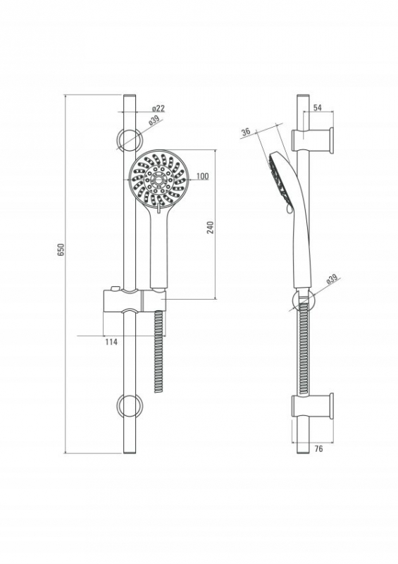 Душевой гарнитур Deante Avis, хром