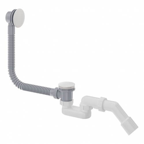 Deante Click-Clack Сифон для ванны, белый c возможностью верхней очистки
