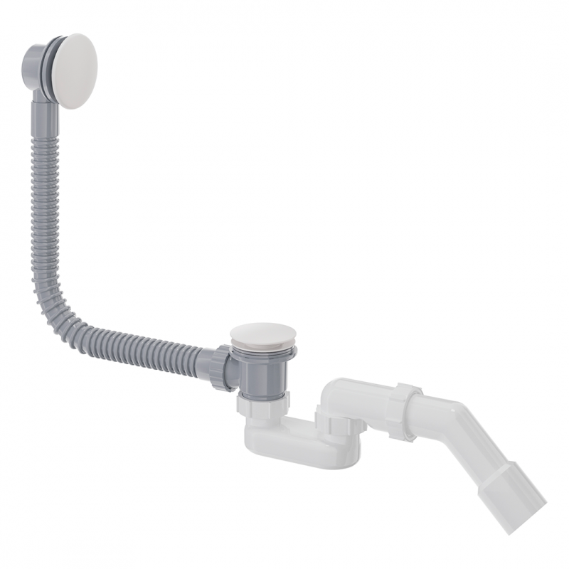 Deante Click-Clack Сифон для ванны, белый c возможностью верхней очистки