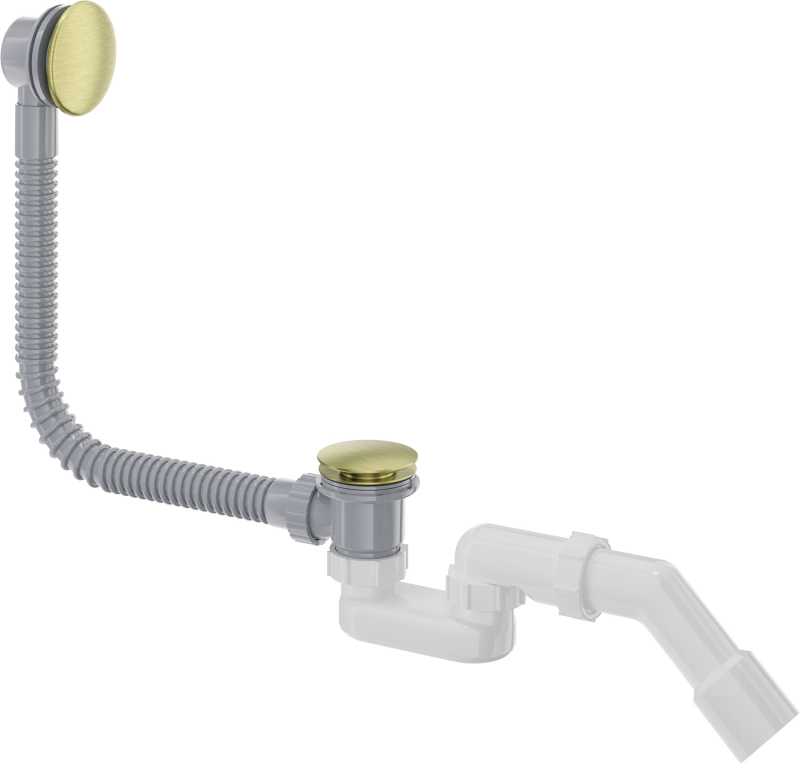 Click-Clack Сифон для ванны, браш. золото