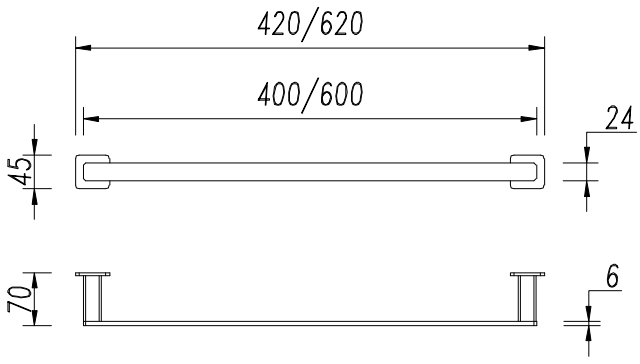 Держатель полотенец Omnires Nelson, хром
