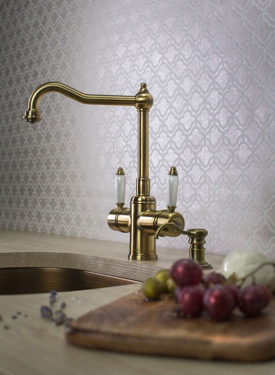 Смеситель для кухни Omoikiri Tottori-AB античная латунь 