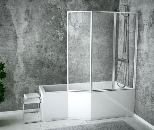 Акриловая ванна Besco Integra 170x75, угловая правая с ножками