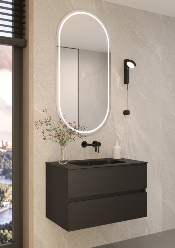 Тумба 80*46 см VALLESSI с керамической  раковиной