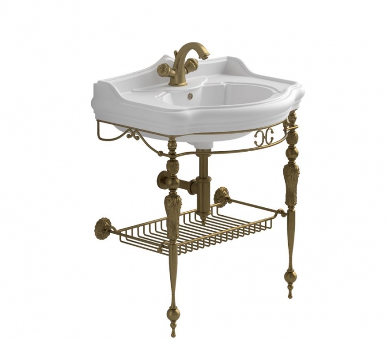 Раковина-консоль Migliore Bella  73 см бронза