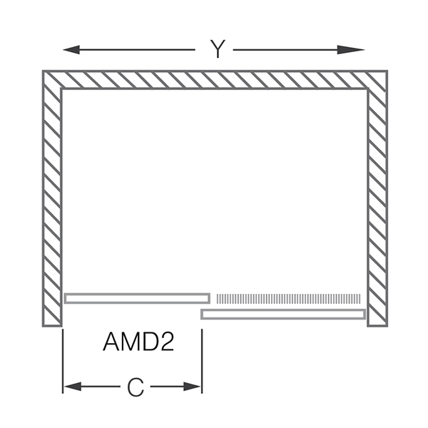 Стеклянная душевая дверь Roltechnik Ambient Line AMD2