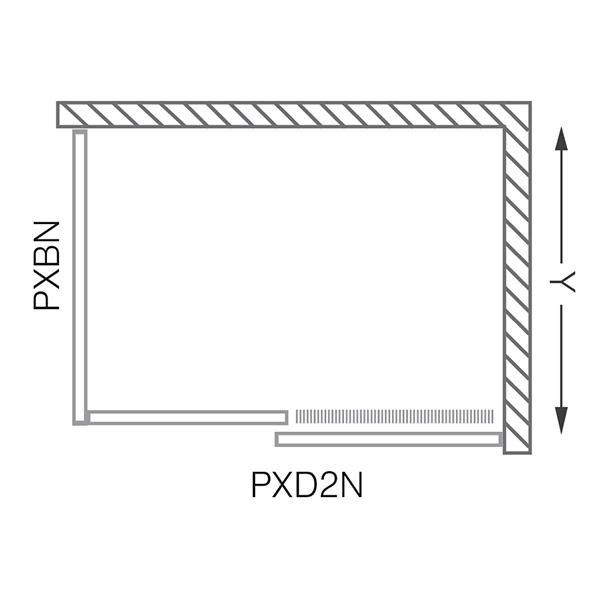 Душевой уголок Roltechnik Proxima Line PXD2N+PXBN с раздвижной дверью, матовый