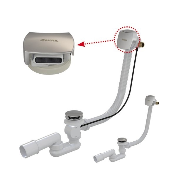 СИФОН ДЛЯ ВАННЫ RAVAK II  С НАПОЛНЕНИЕМ ПЕРЕЛИВОМ